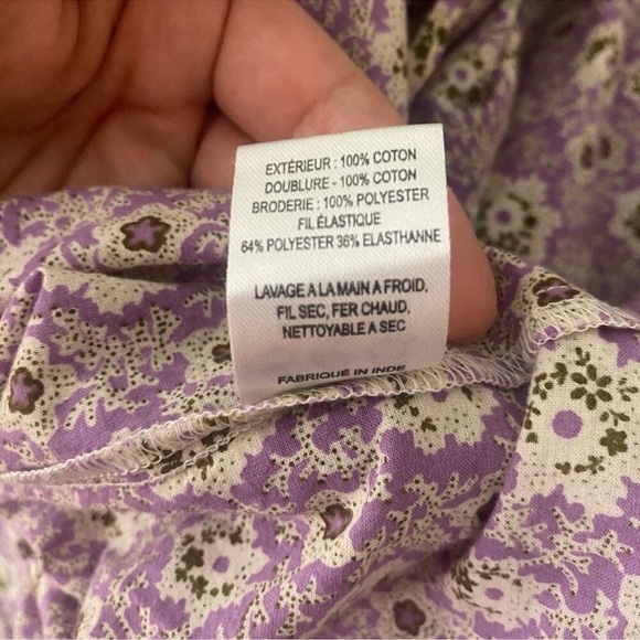Sea New York Ida Apron Purple Printed Midi Dress Cottagecore Feminine Size XS - Picture 11 of 11